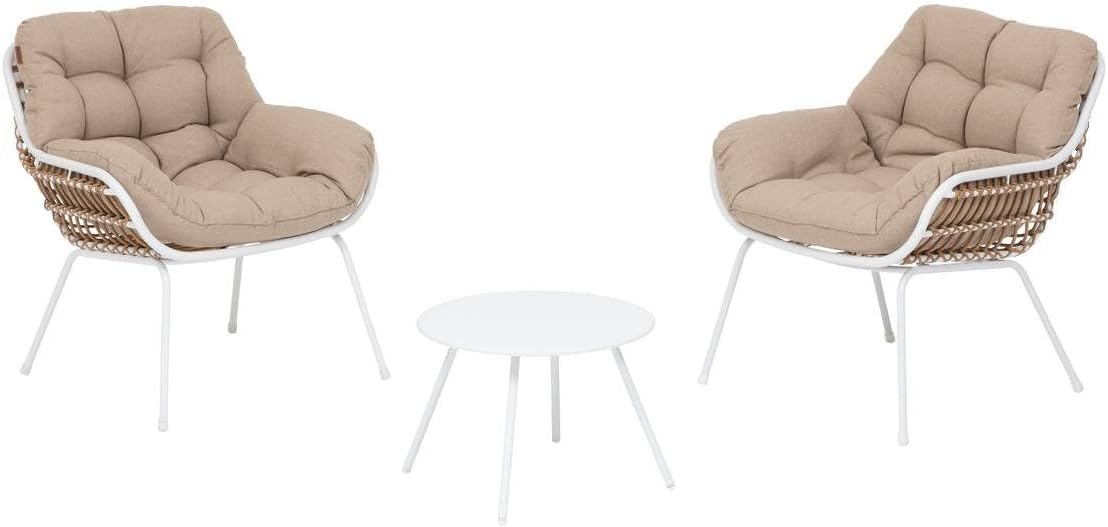 etevert - Paopao Duo - acier époxy blanc 2 places - compact et élégant