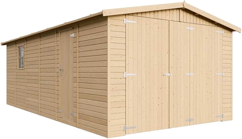etevert - Garage de jardin bois, 18m², 616x324x222cm, abri, M102
