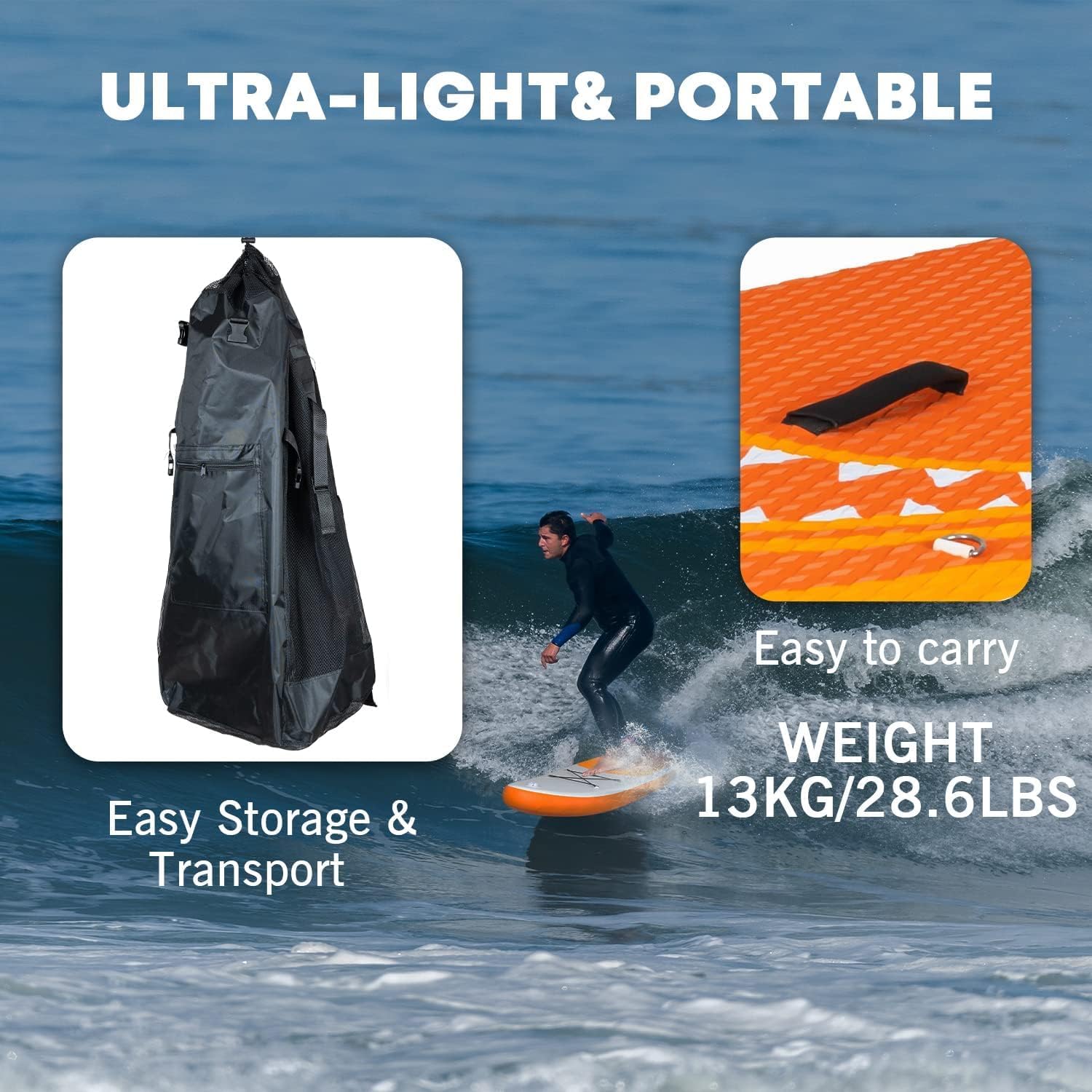 etevert - Paddle Gonflable Adulte - 320/335cm - 2 personnes, siège kayak, pagaie alu, support caméra, pompe, 150kg