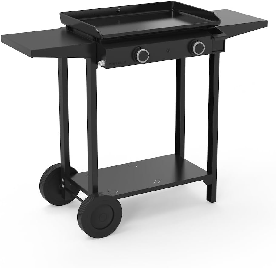 etevert – Plancha série 60 cm – fonte émaillée, 2 brûleurs puissants