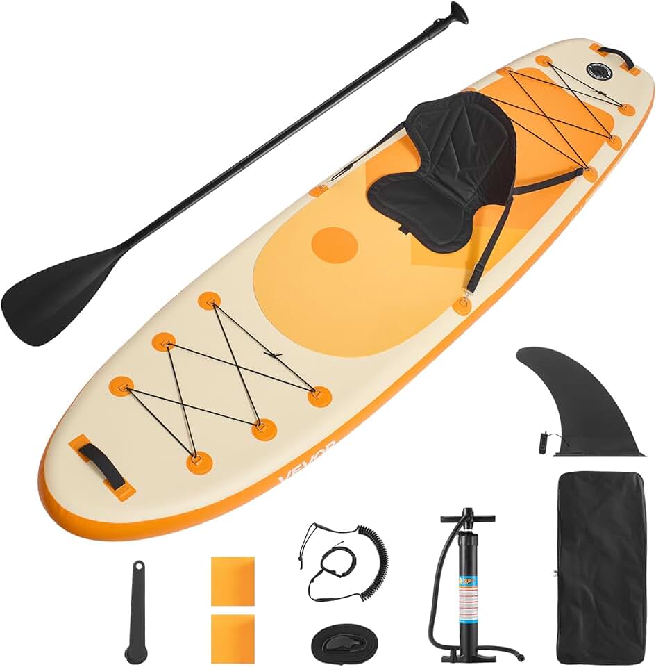 etevert - Paddle gonflable avec siège - 323x83,8x15,2 cm - ultra-léger, accessoires complets