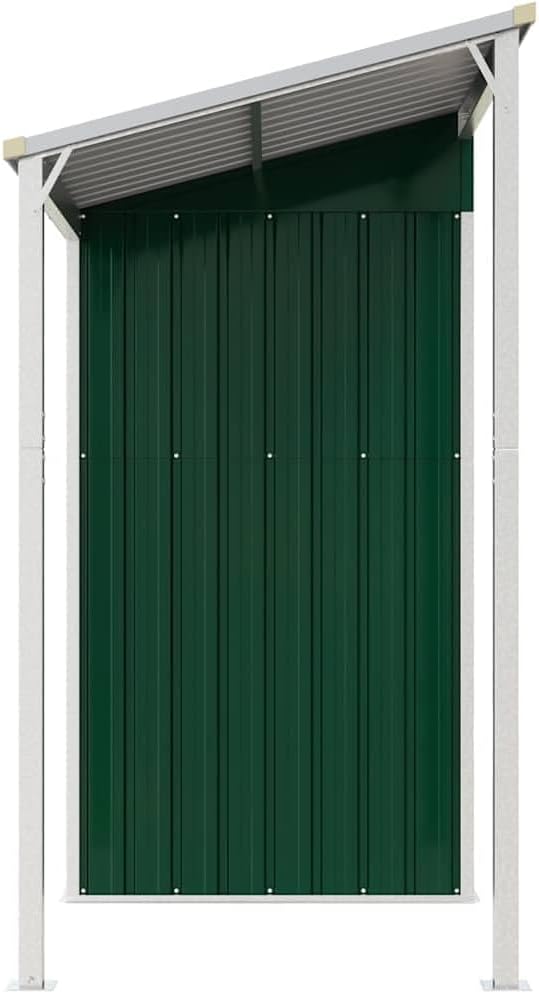 etevert Abri de Jardin avec Toit prolongé Vert 277x107x181 cm Acier, Maison & Jardin, Pelouses & Jardins, Vie en extérieur, Structures extérieures, Cabanes & abris de Jardin, Vert, (Poids 41.56KG)