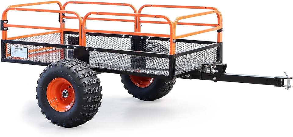 etevert – Remorque basculante – 2159x1219x762 mm – capacité 680 kg, grille et parois amovibles