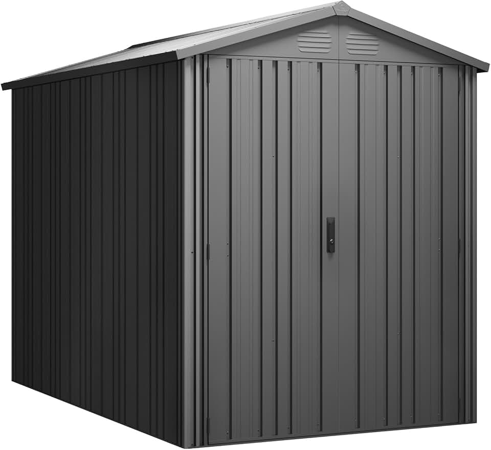 Abri de jardin - etevert - Pioneer Y50 - 168x256x200cm - abri métal robuste, portes renforcées, serrure à clé, plafond solide - Y50