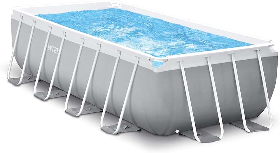 etevert 4M x 2M x 1.22M Prism Frame Rectangular Pool Set