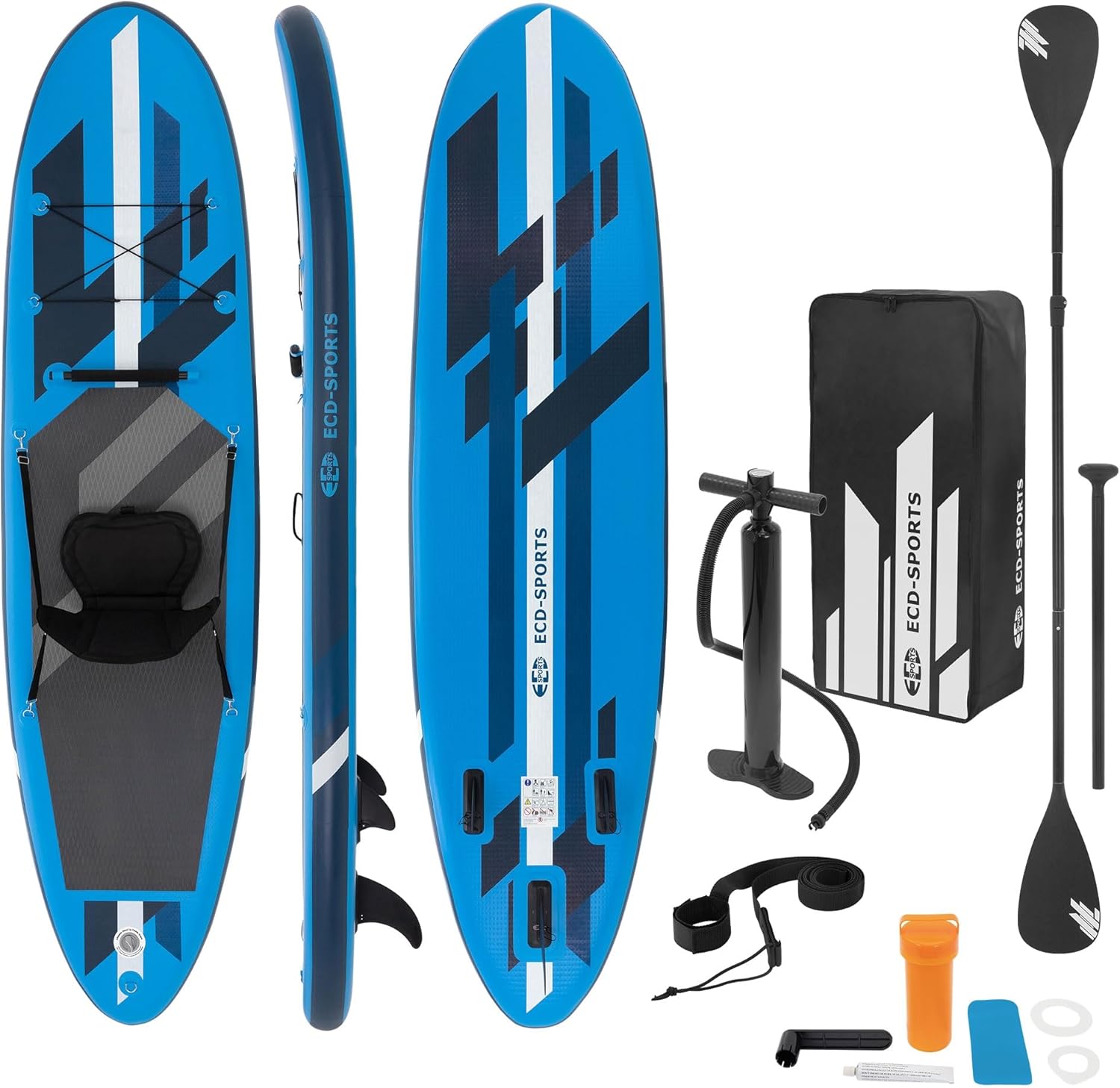 etevert Stand Up Surf Paddle Board Gonflable 305/308/320/380 cm | PVC | jusqu'à 120/150 kg | Épaisseur 10/15 cm | Planche de Surf Pagaie Sac de Transport Pompe à Air | Diverses Couleurs Modèles