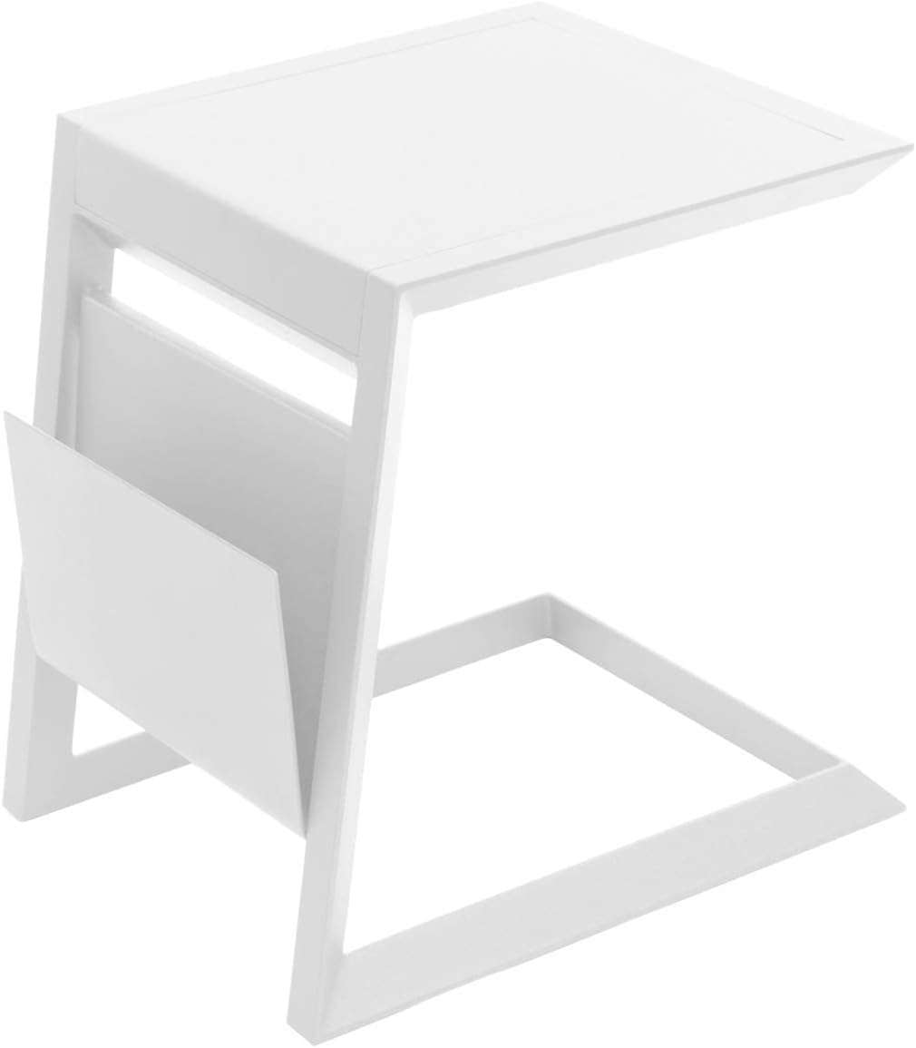 etevert - table d'appoint Allure - 50x50 cm - acier blanc