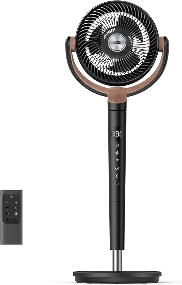 etevert - ventilateur sur pied - 94-107 cm - 20 dB, oscillation 120°, portée 26 m
