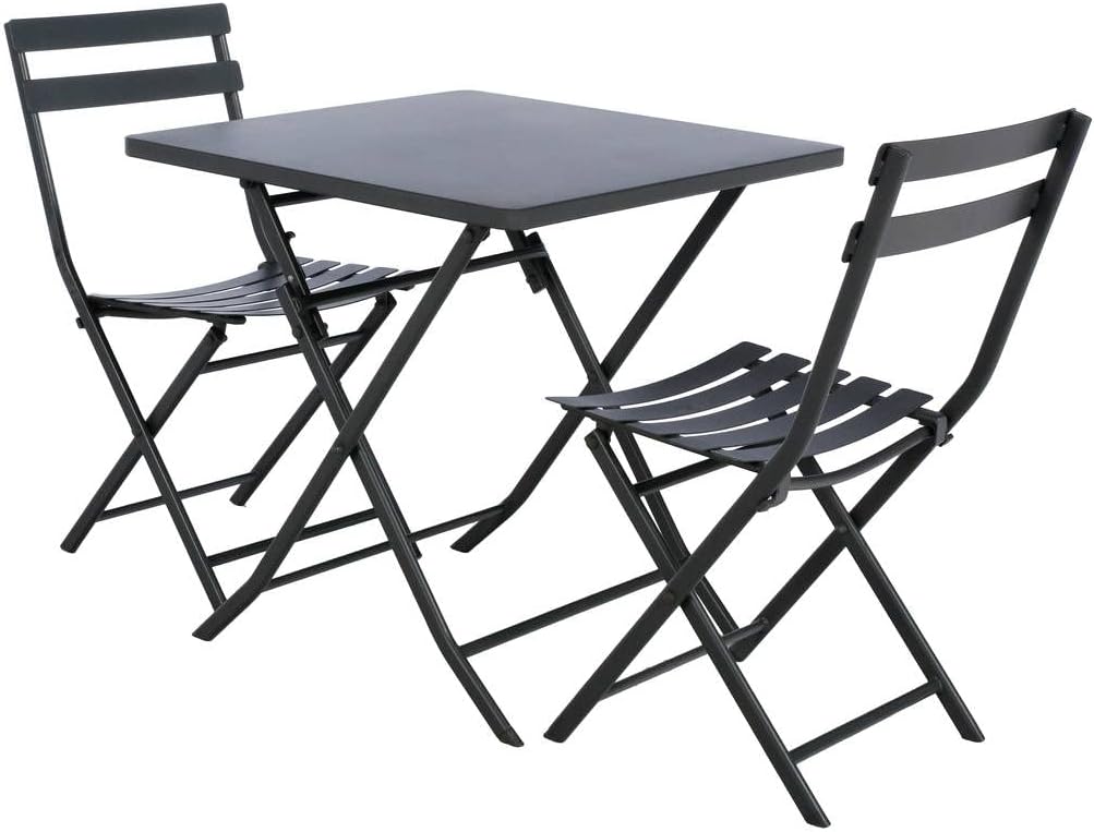 etevert - Greensboro - 2 places - Acier antirouille, pliante, 70x70 cm