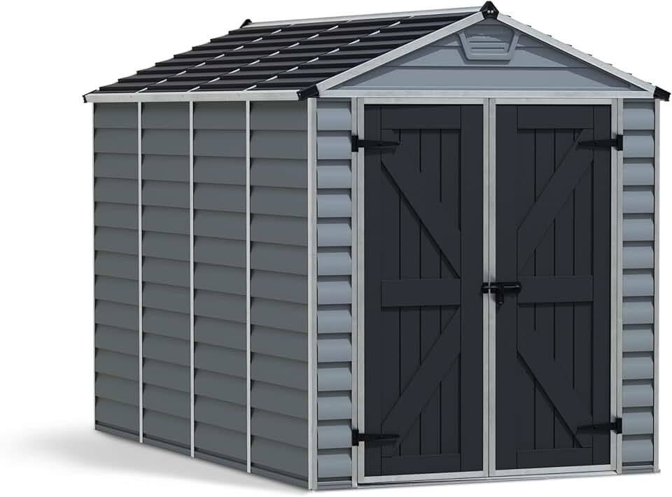 etevert - etevert - 5.6m² - abri de jardin alu polycarbonate gris