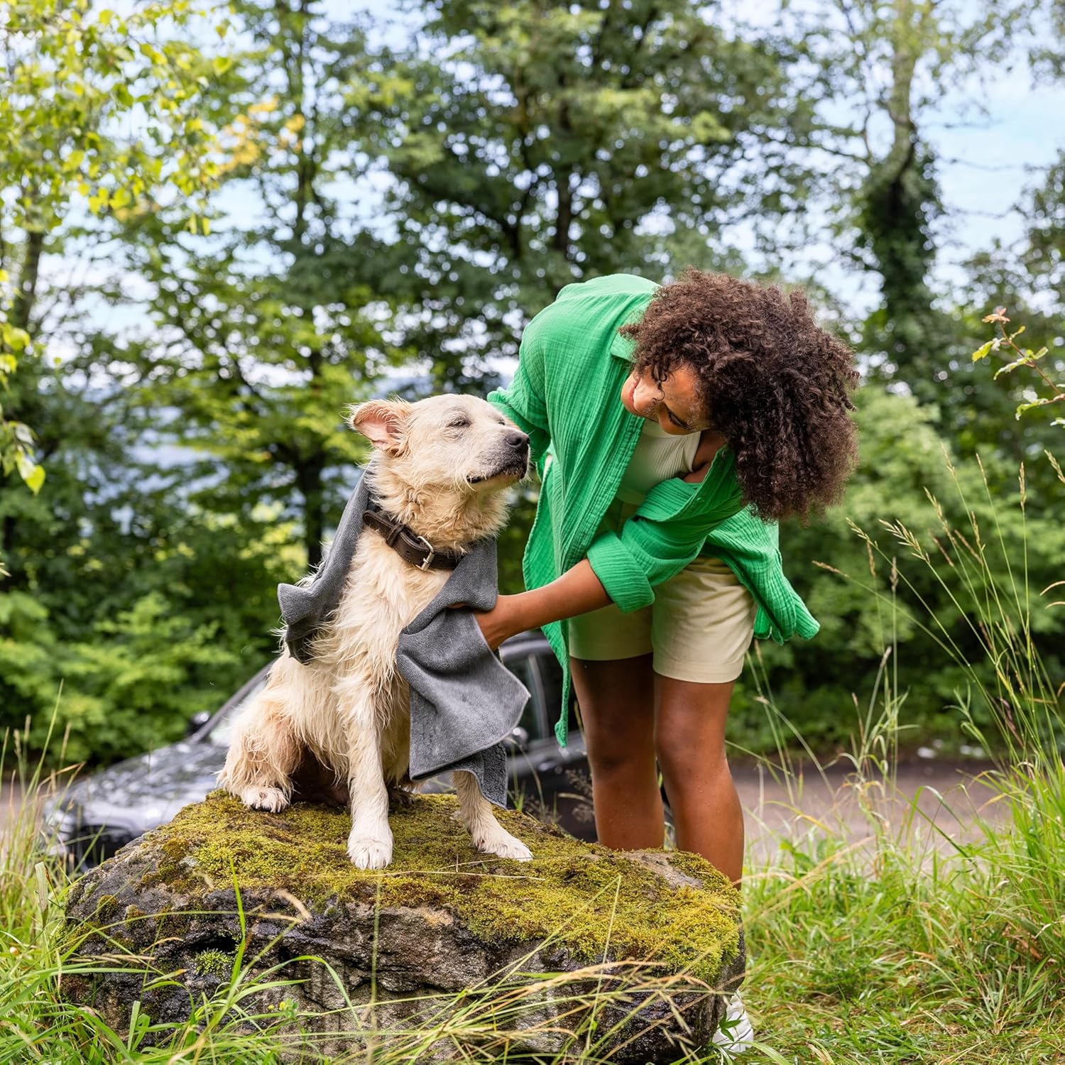 etevert Mobile Outdoor Cleaner OC 4 + Pet Kit, débit : 2 l/Min, Poids : 3,1 kg, réservoir d'eau : 8 l, Batterie Lithium-ION, Tuyau spiralé, Filtre pour Appareil, buse à Jet Conique/Plat