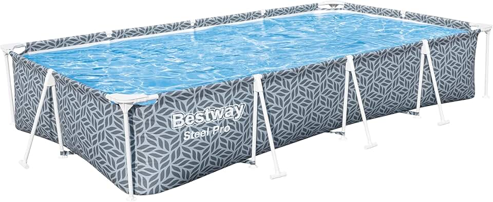 etevert - Steel Pro imprimée Graphique - 366x201x66 cm - Piscine hors sol rectangulaire