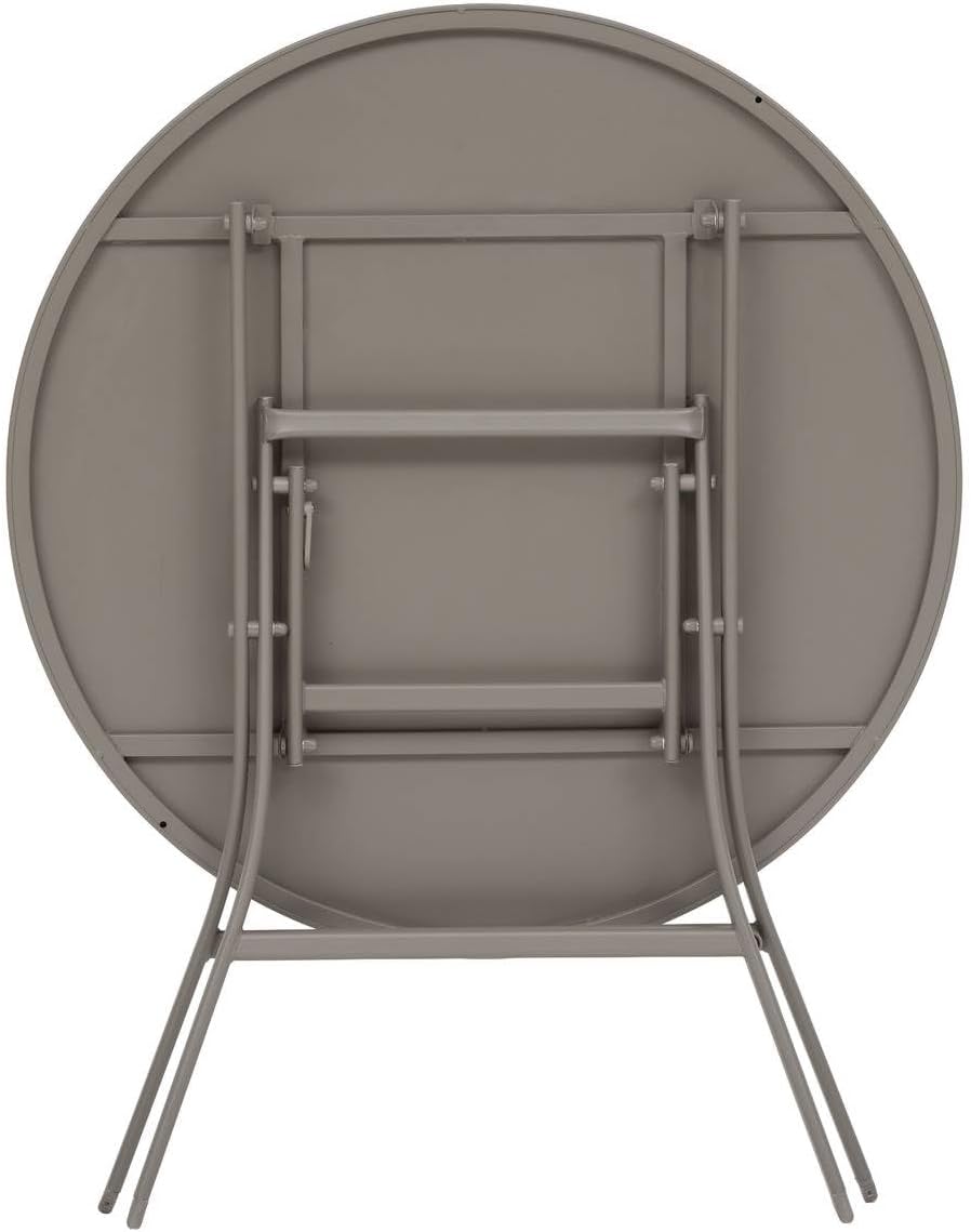 etevert - Greensboro - table pliante ronde acier antirouille 4 places