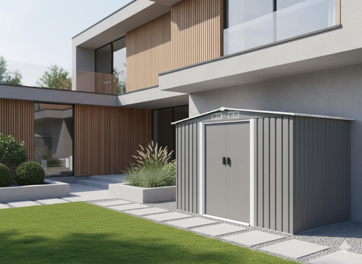 etevert - Jura - 6.66 m² - Abri métal robuste rangement jardin