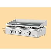 Plancha Gaz Tout Inox 3 Feux 7,5 kw - Anti-adhésive et nettoyage facile - etevert modèle PIMI...
