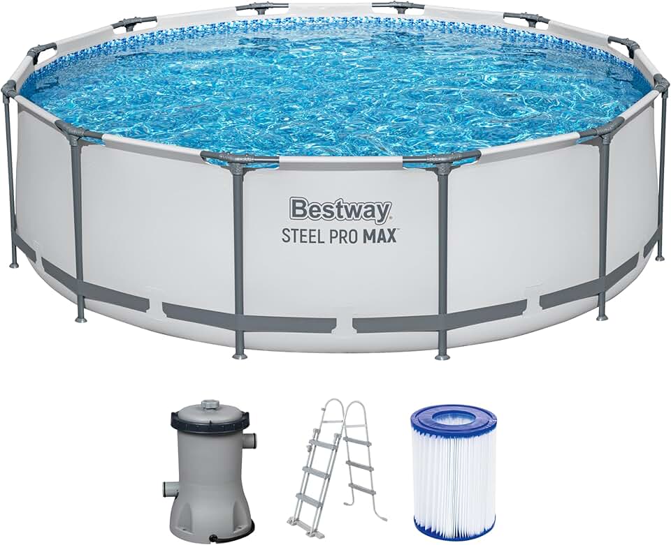 etevert - Steel Pro Max piscine ronde - 366x100 cm - hors sol, robuste
