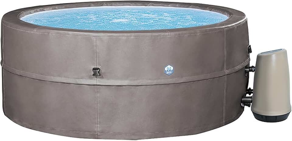 etevert - Spa - Vita Premium - SP-VIP160C - Gonflable - 6 Places (4 Adultes + 2 Enfants) - Bache De Protection - Réchauffeur - 1100 L - Couverture Simili-Cuir Premium