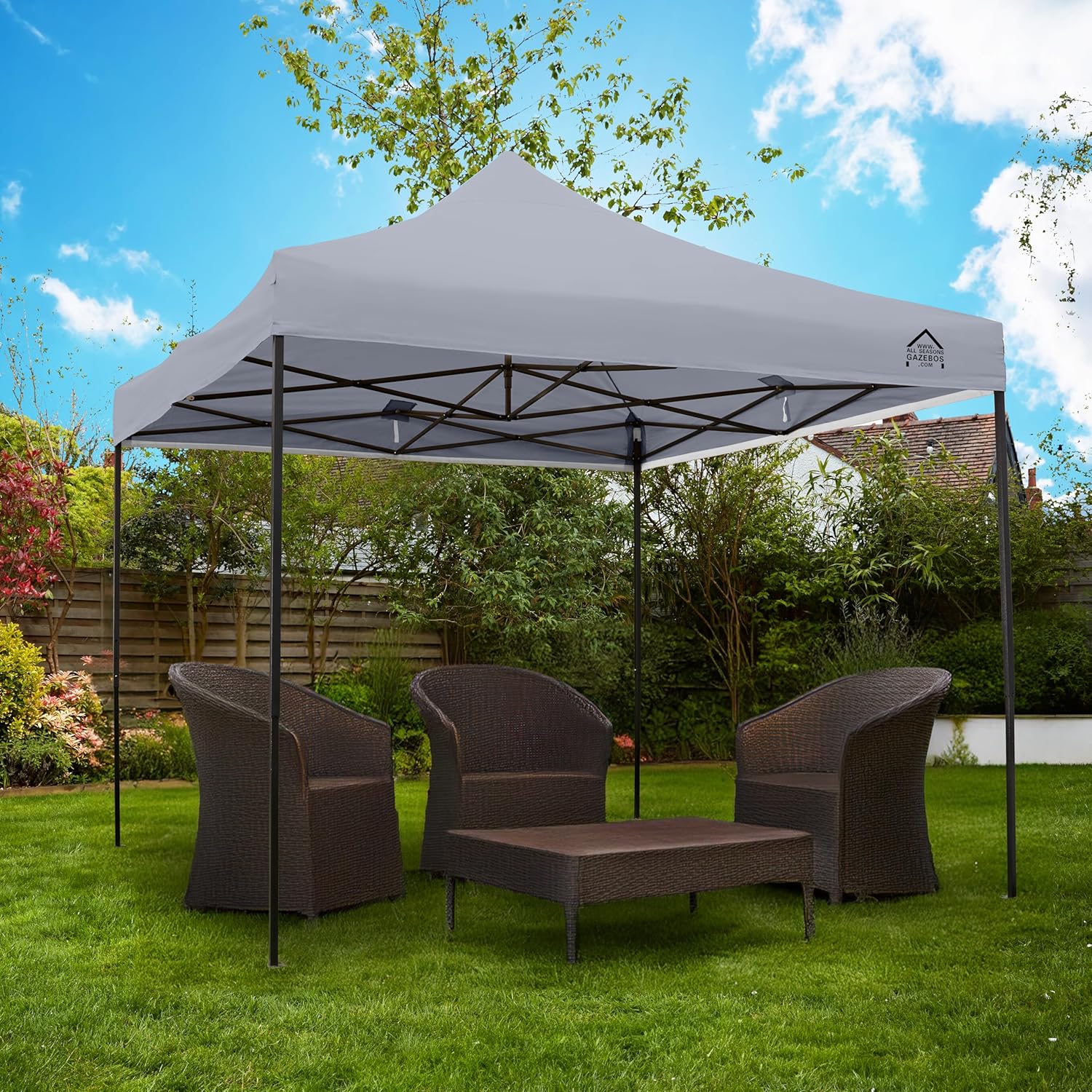 etevert - Tonnelle série résistante - 3x3m - étanche, gris métallisé