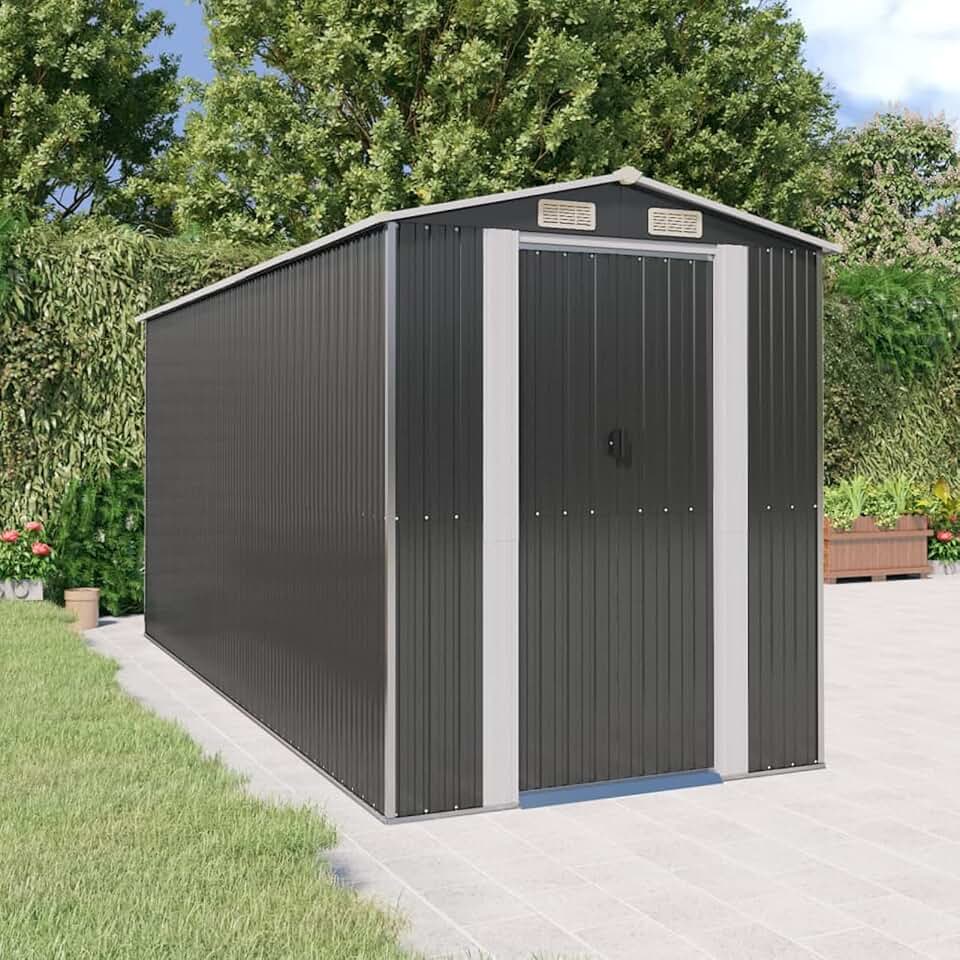 etevert - Abri de Jardin - 192x440x223 cm - acier galvanisé, rangement extérieur