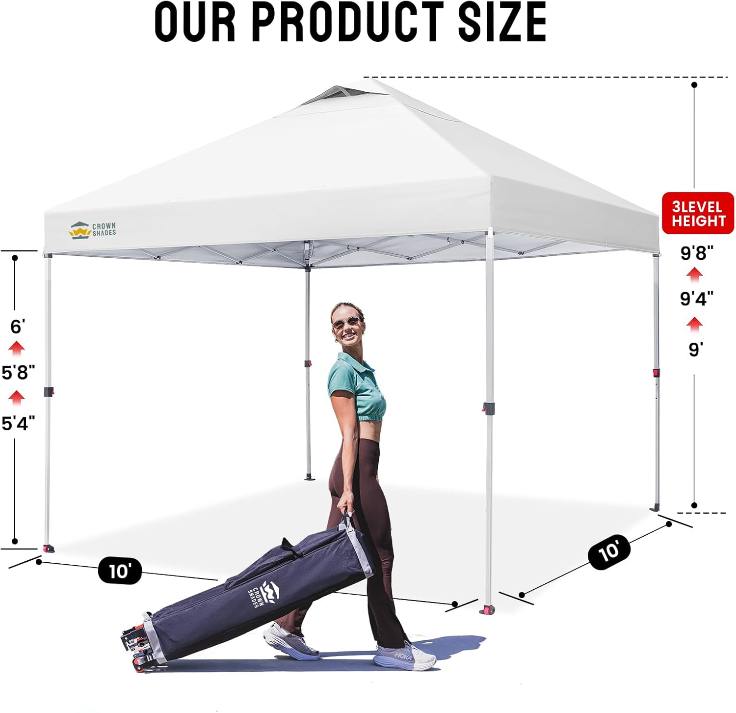 etevert - tonnelle pliante - 3x3 m - imperméable, UPF 50+, sacs de sable
