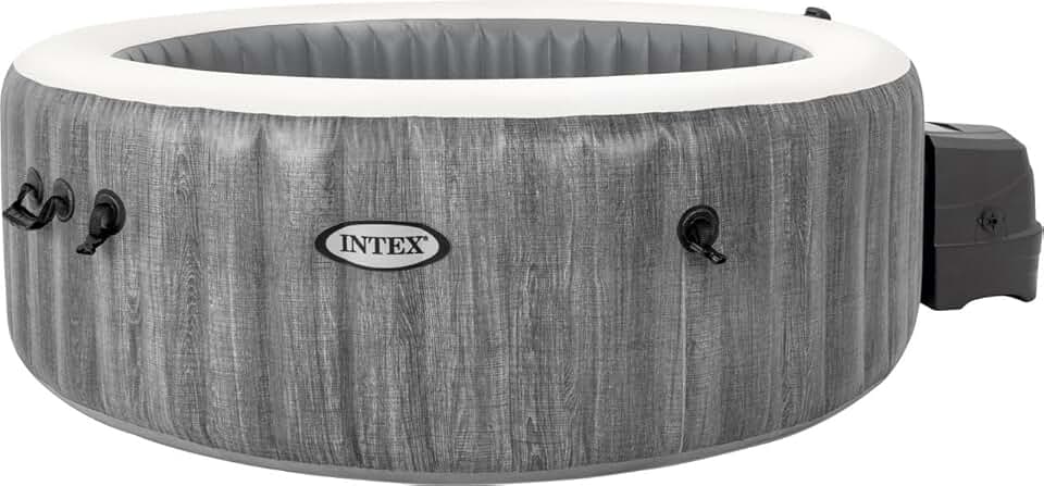etevert Whirlpool Spa Bain à remous Greywood Deluxe Ø 196 x 71 cm Gris