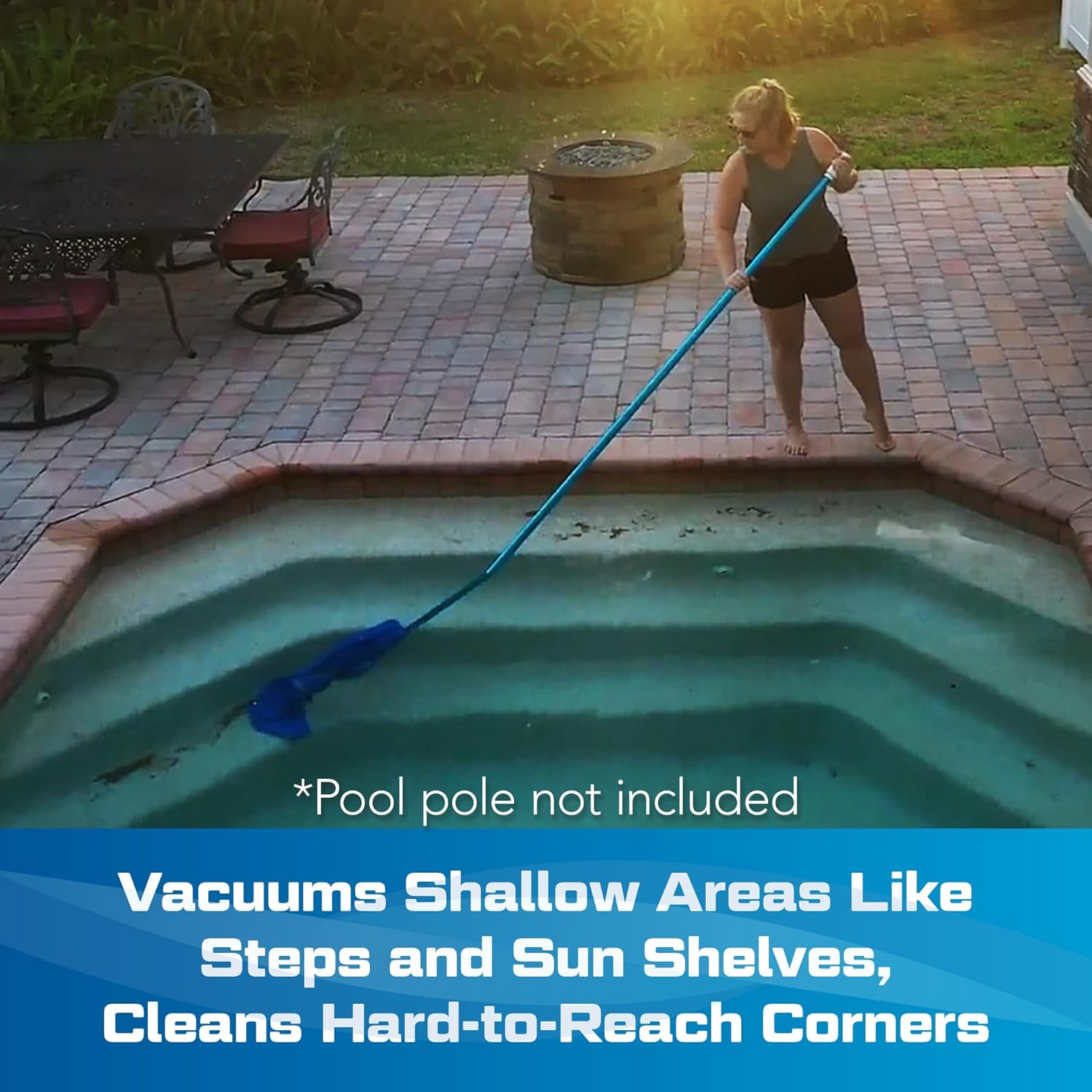 Water Tech etevert Max Li Aspirateur de piscine, aspirateur de piscine sans fil avec moteur P30, aspirateur à main pour piscine et spa
