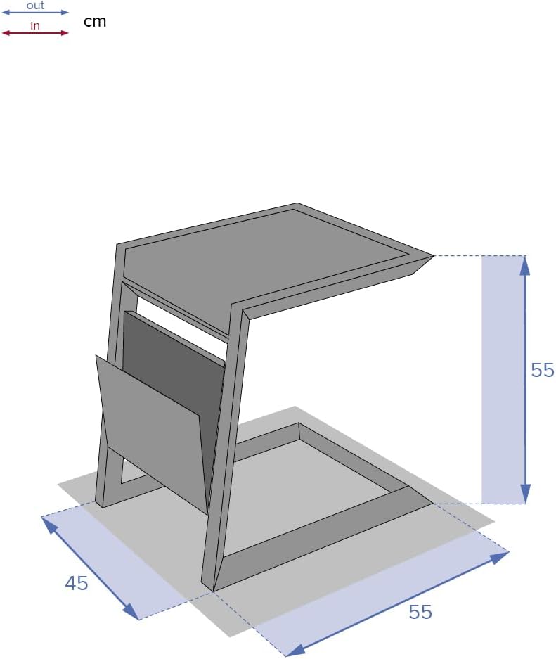 etevert - table d'appoint Allure - 50x50 cm - acier blanc