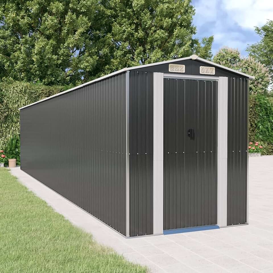 etevert - abri de jardin extérieur acier galvanisé, 192x938x223 cm