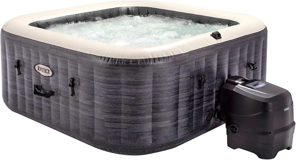 etevert - Greystone Deluxe - 175x175x71 cm - Spa 4 places, chauffage 2200W, bulles, chlorateur, filtre S2, 55093
