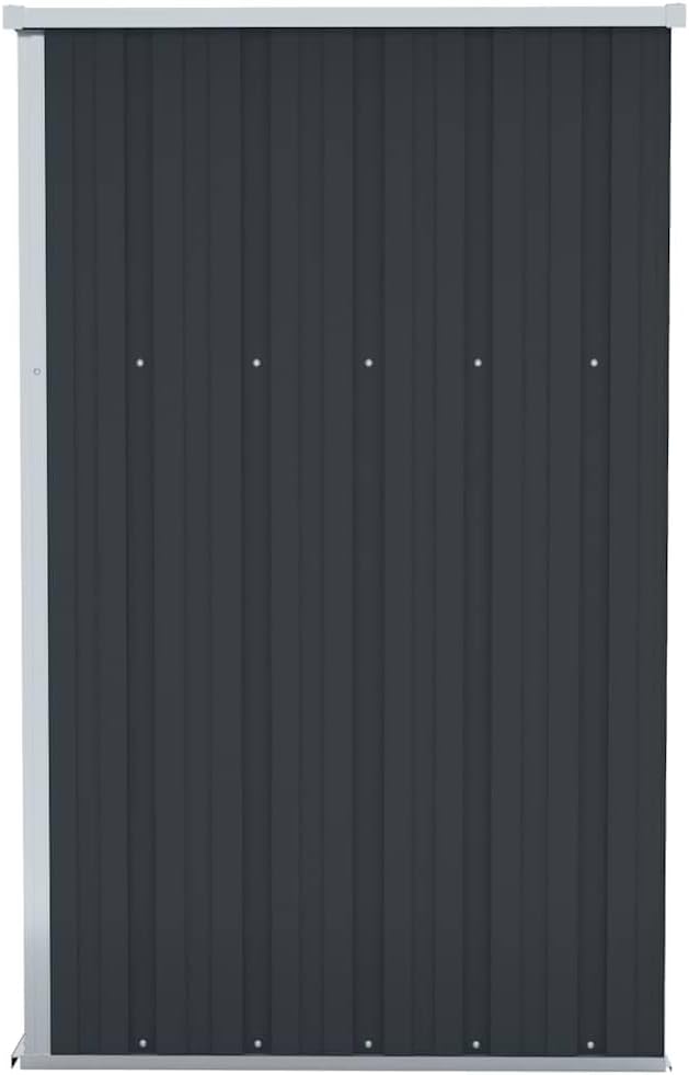 etevert Remise de Jardin Murale Anthracite 118x100x178 cm Acier,Structures extérieures, Cabanes & abris de Jardin,316219