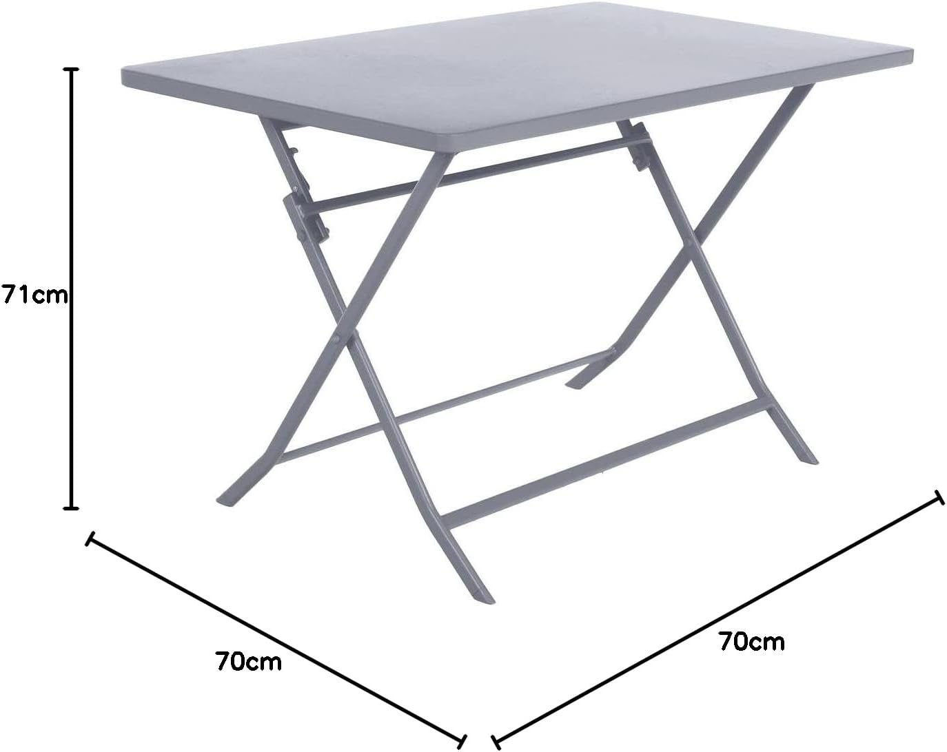 etevert - Greensboro - 4 places - table pliante acier antirouille, quartz