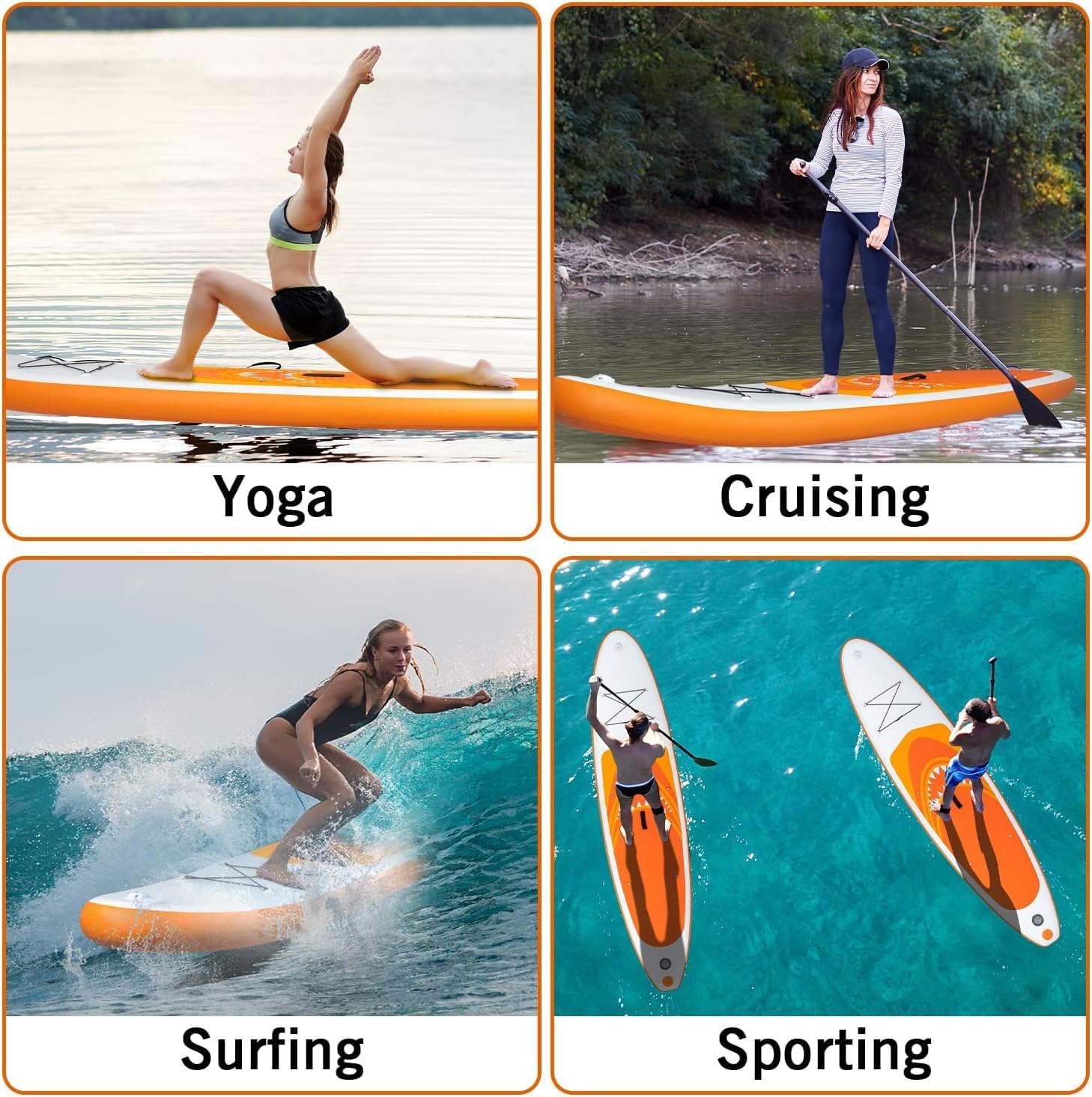 etevert - Paddle Gonflable Adulte - 320/335cm - 2 personnes, siège kayak, pagaie alu, support caméra, pompe, 150kg