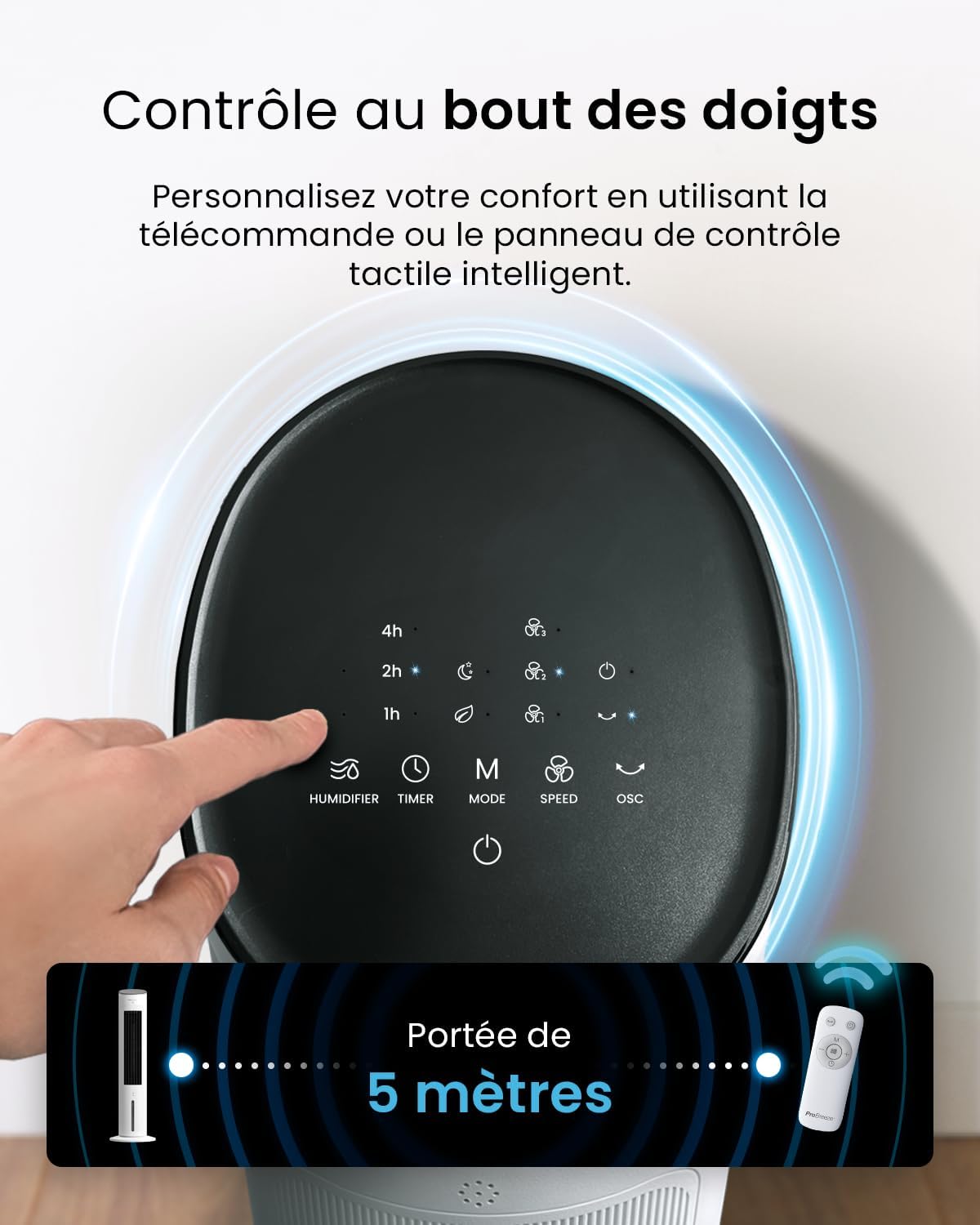 etevert - OmniAir - 5L - 3 vitesses, 4 modes, minuterie 7h, clim mobile