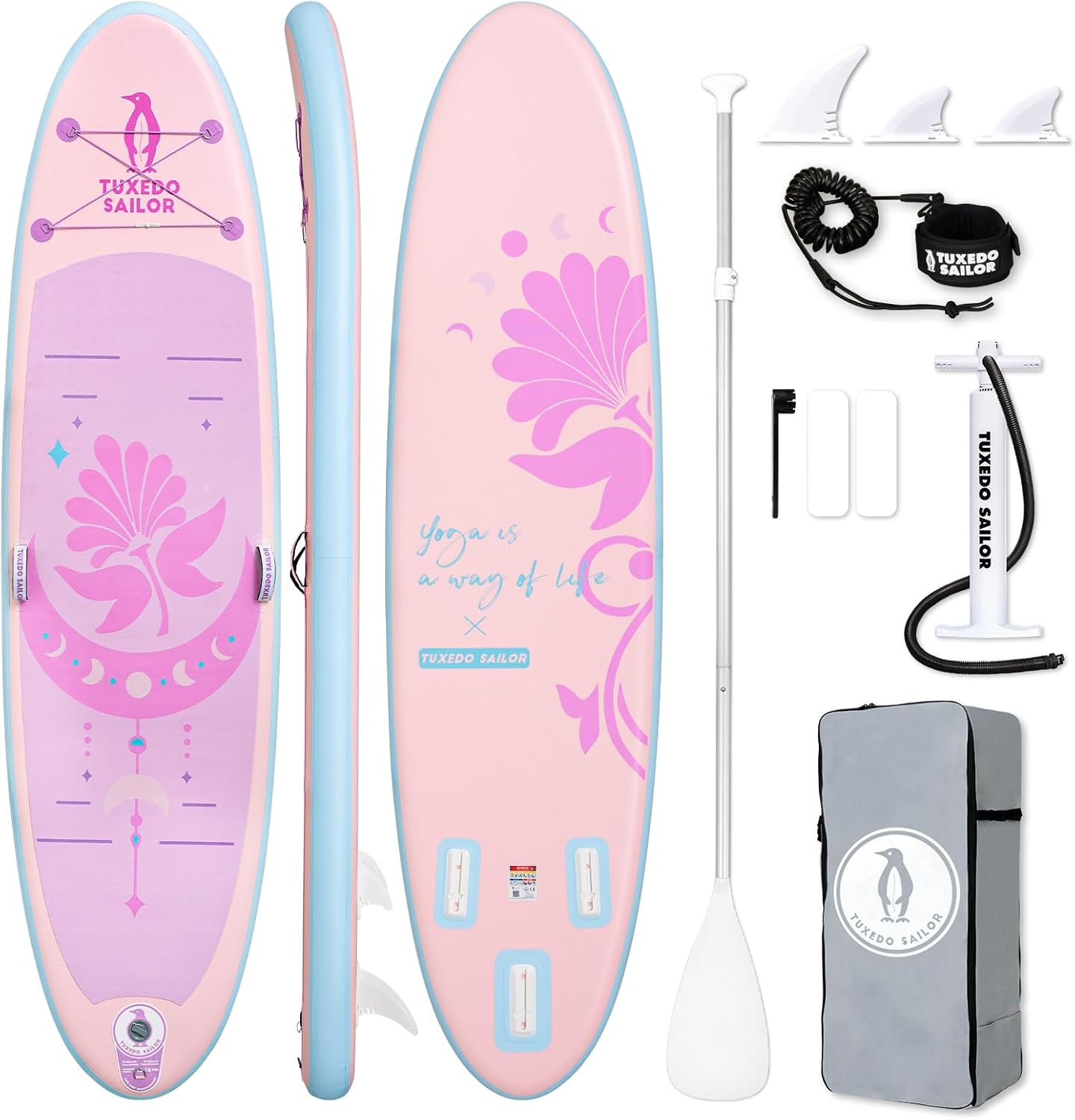 etevert - Paddle Gonflable Adulte - planche SUP - accessoires complets - dimensions standards