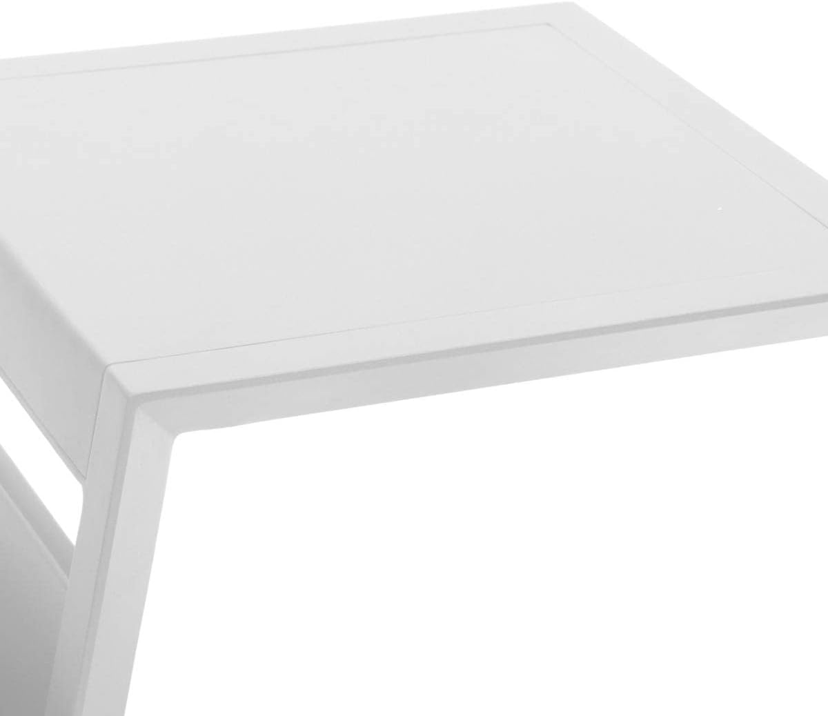etevert - table d'appoint Allure - 50x50 cm - acier blanc