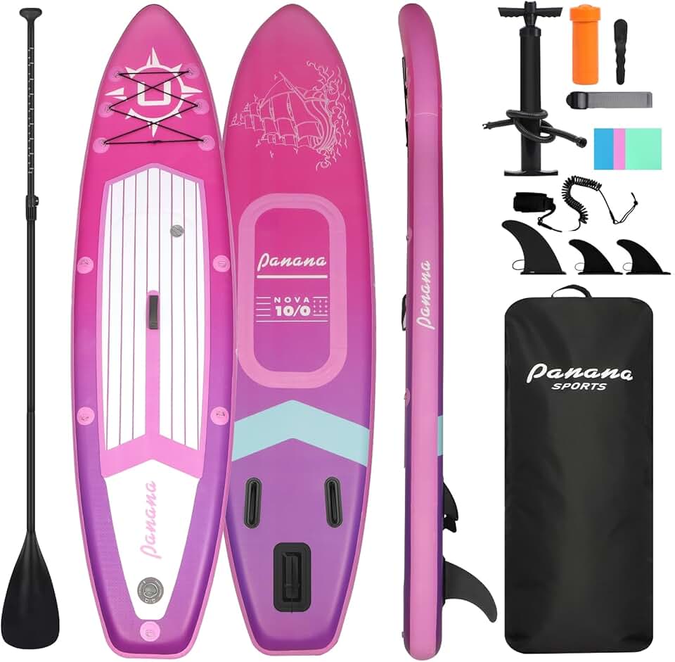 etevert - Stand Up Paddle gonflable - kit complet, ultra-léger, pont antidérapant, pagaie réglable
