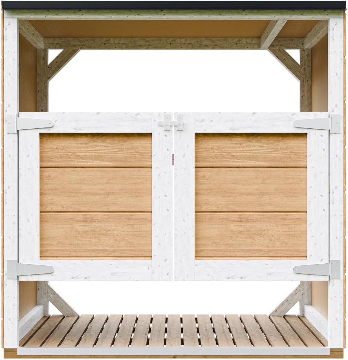 Abri de Jardin pour poubelles, Cache Poubelle extérieur 2x240L – Coffre de Rangement Exterieur, Armoire de Jardin, cabane de Jardin Exterieur – etevert M980A-HARVEST Honey