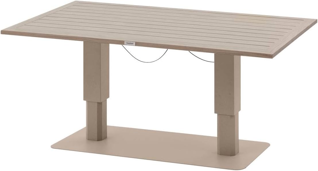 etevert - Salimia relevable 150x80x69cm aluminium argile lin