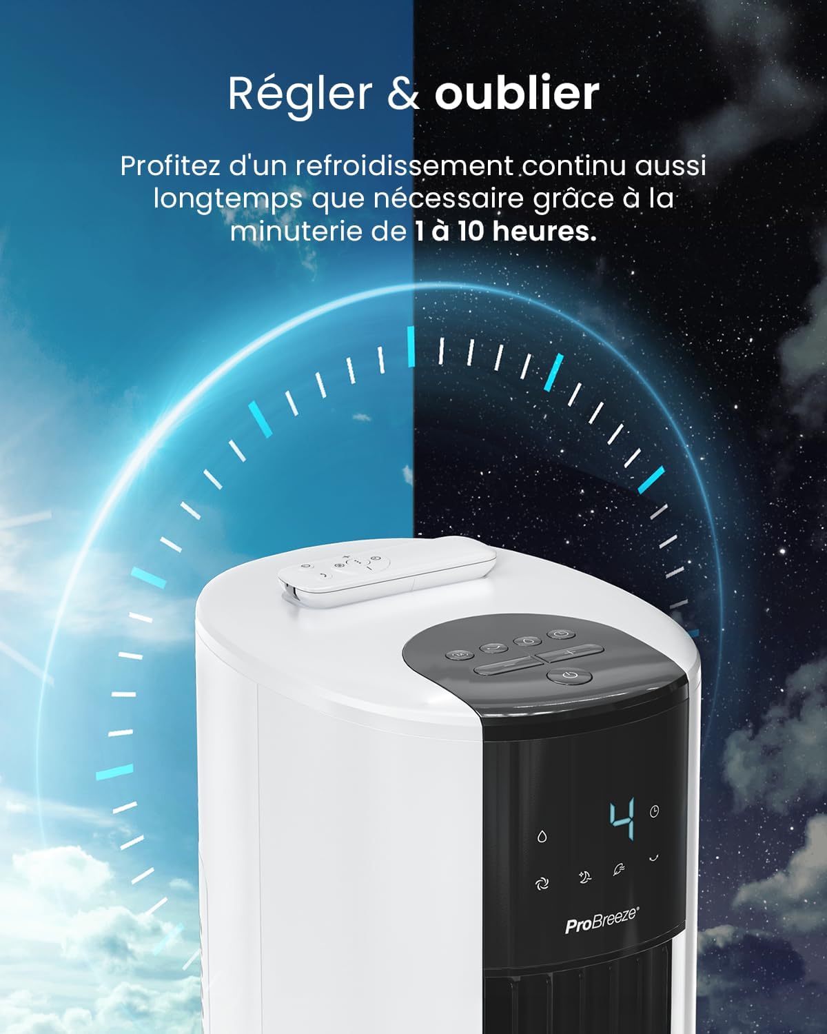 etevert OmniAir Rafraichisseur d’Air 7L 3en1, 7 Vitesses, 3 Modes, Oscillant, Minuterie 10h, Climatiseur Mobile Sans Évacuation, Silencieux, Sans Conduit, Ventilateur Refroidisseur d'Air