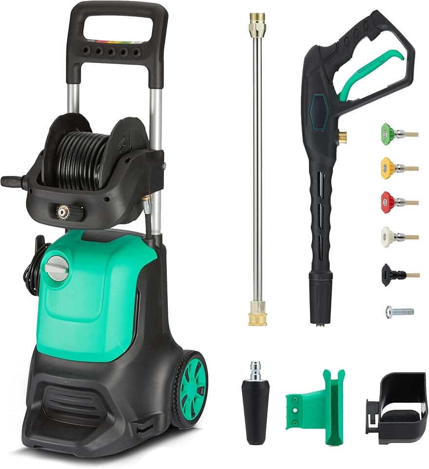 etevert Basics - Nettoyeur haute pression série 2200 W - 145 bar, 500 l/h, vert