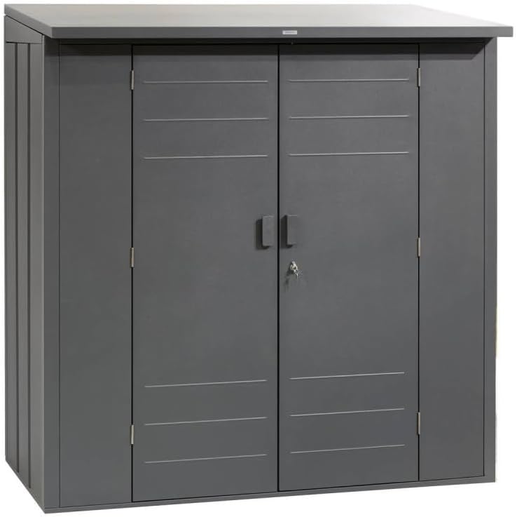 etevert - Abri de Jardin Forgia 2,2m² - acier graphite robuste