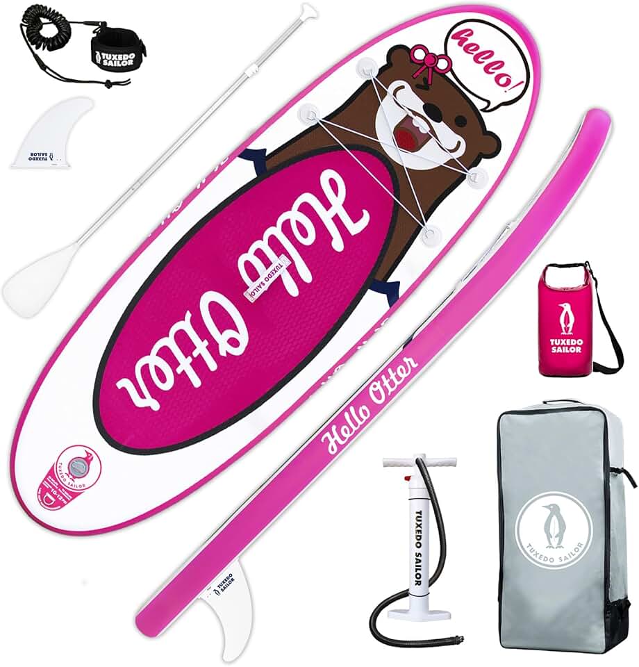 etevert Paddle Gonflable Adulte, Planche de Stand Up Paddle Gonflable, Sup Paddle Board Gonflable avec Accessoires Complets, Planche de Surf Paddle