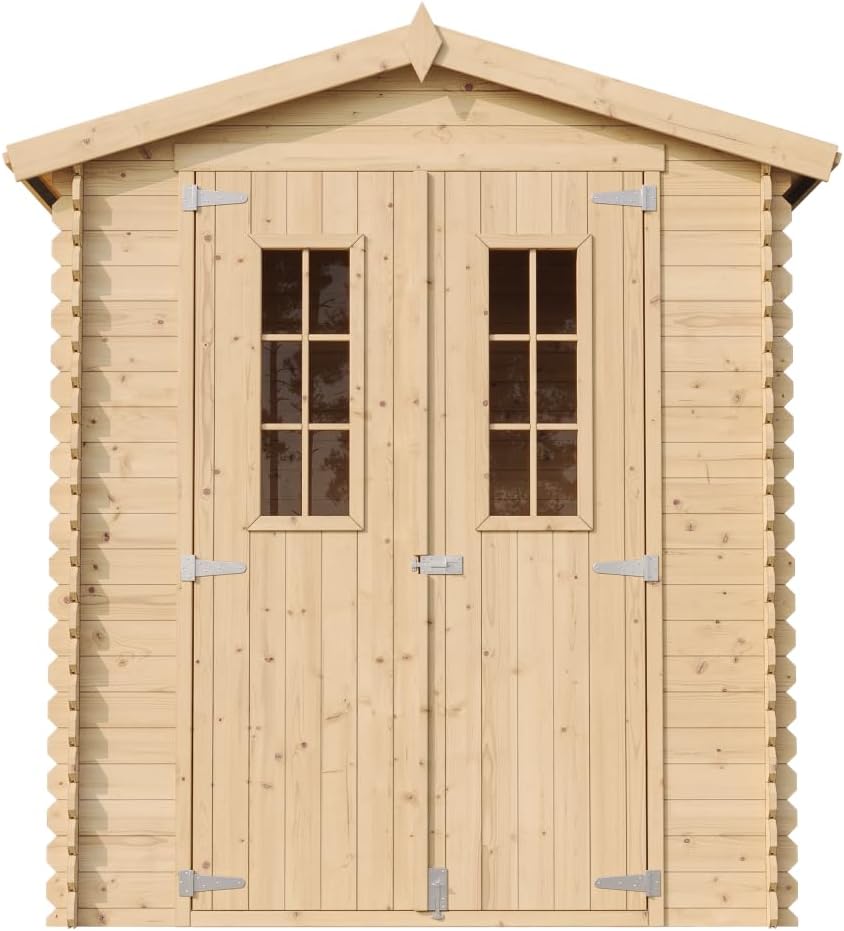 Abri de Jardin en Bois - Stockage extérieur I196xL136xH218 cm/ 1.98 m2 Petit abri à Outils, Local à vélos - etevert M367C