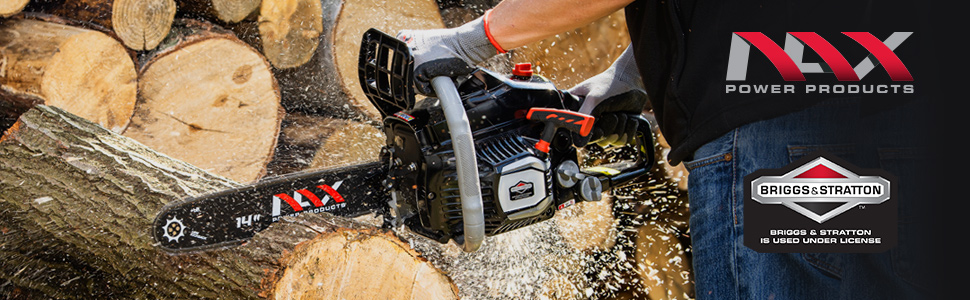 NAX POWER PRODUCTS 100C moteur 25,4 cm3 0,75 kW Briggs & Stratton produit sous licence guide 10" 25 