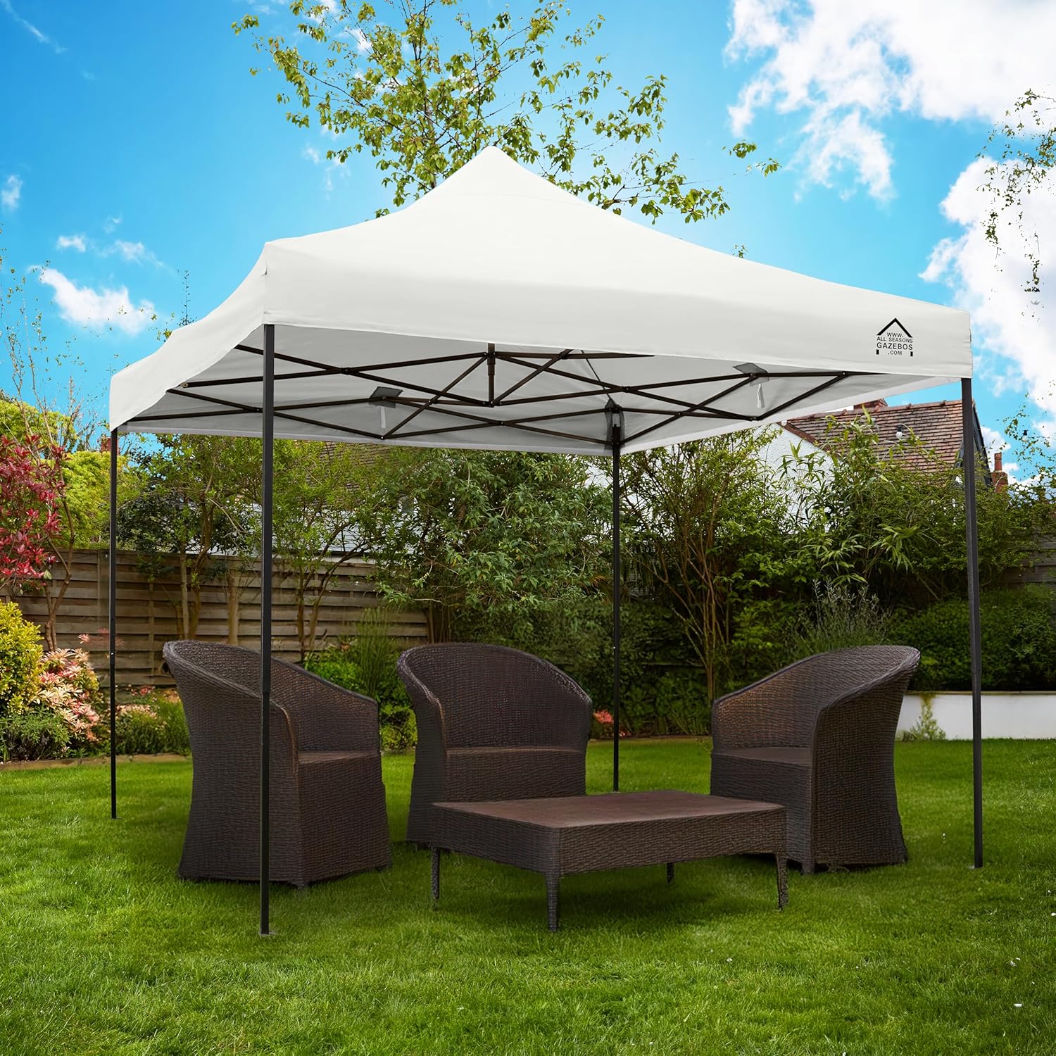 etevert - Pop-up tonnelle série 3x3m - blanche, 100% imperméable