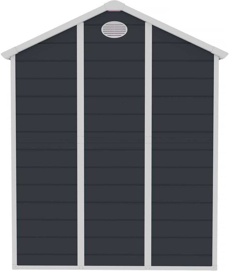 etevert - Abri de Jardin Résine Texas 5.23 m² Anthracite - Ancrages Intérieurs - Antirouille/Anti-UV