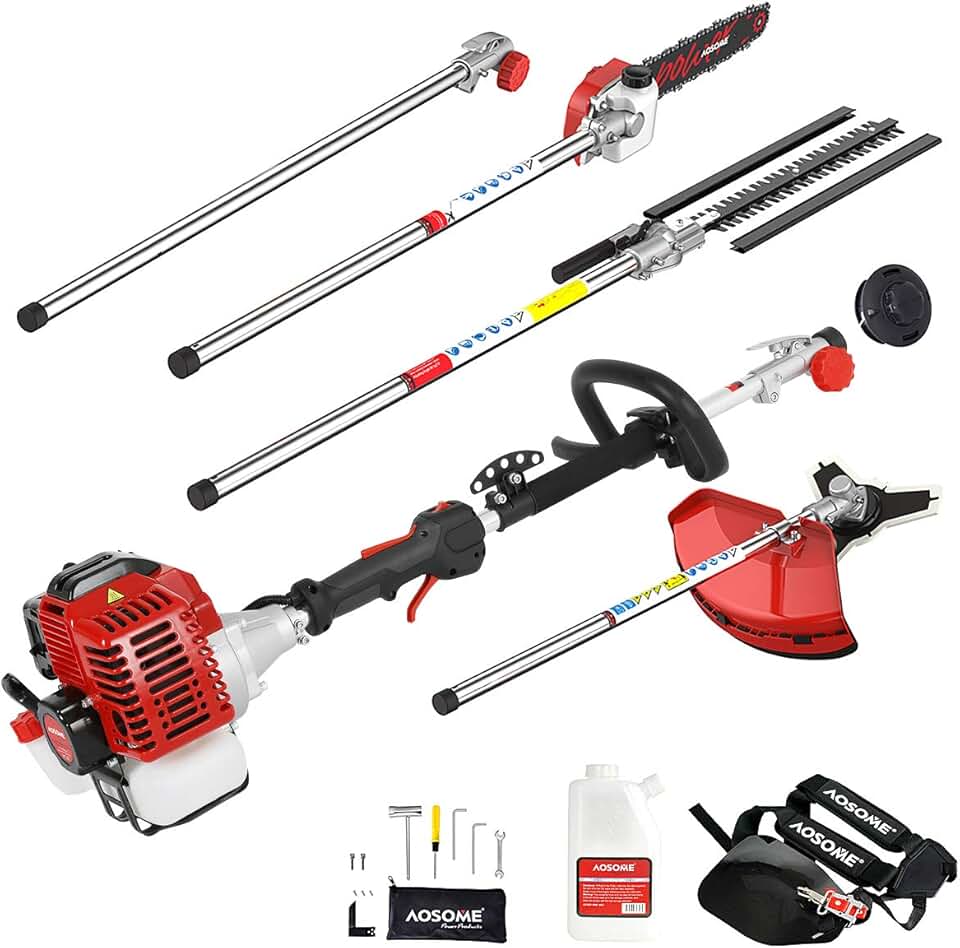 etevert - débroussailleuse multifonction 52cm³ 2.2kW, 5 en 1, moteur 3CV
