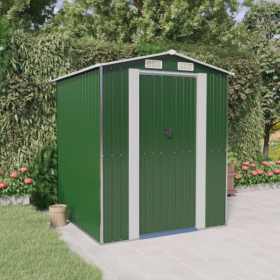 etevert Abri de Jardin Vert 192x191x223 cm Acier galvanisé,Abris de Jardin,Abri de Stockage pour Jardin,Abri d'outils de Jardin