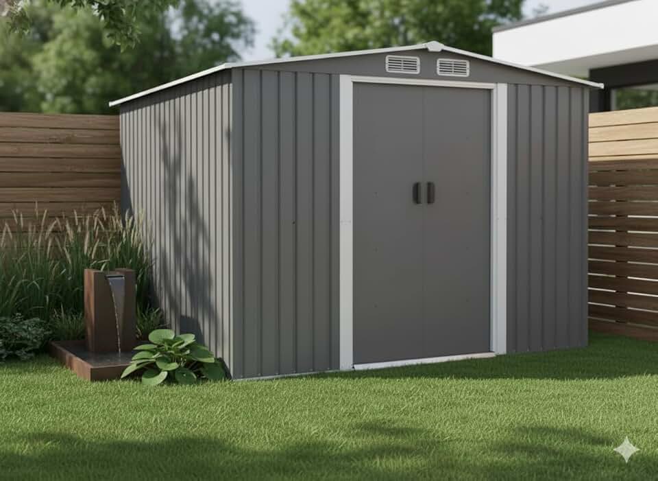 etevert - Jura - 6.66 m² - Abri métal robuste rangement jardin