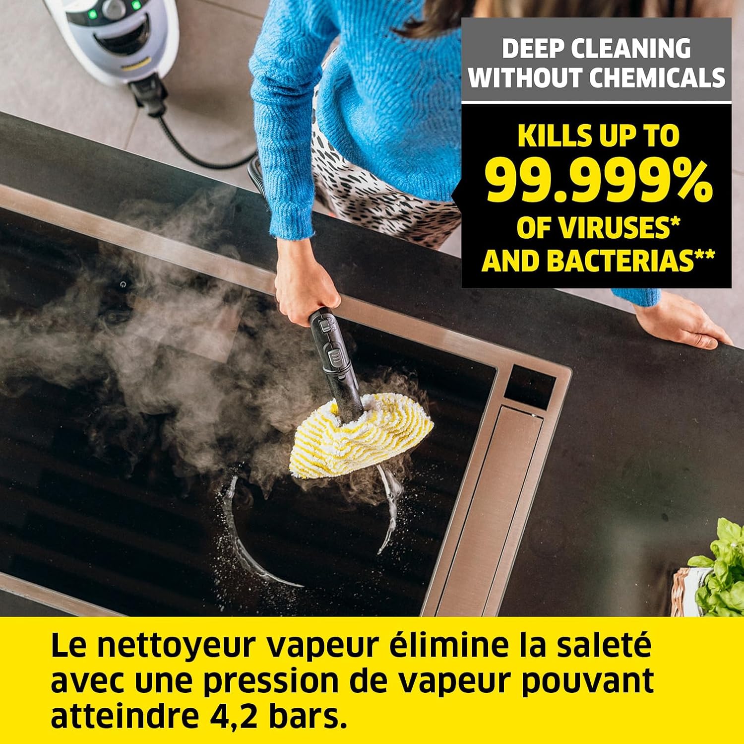etevert - SC 5 EasyFix Iron Plug - 0,5+1,5 L - Vapeur 4,2 bar, 150 m²